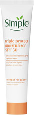 Simple Triple Protect Moisturiser SPF 30 3X Protection from UVA/UVB 40Ml