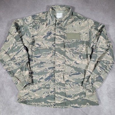 Air Force ABU Jacket Mens Small Green Tiger Stripe Camo Propper Battle Military