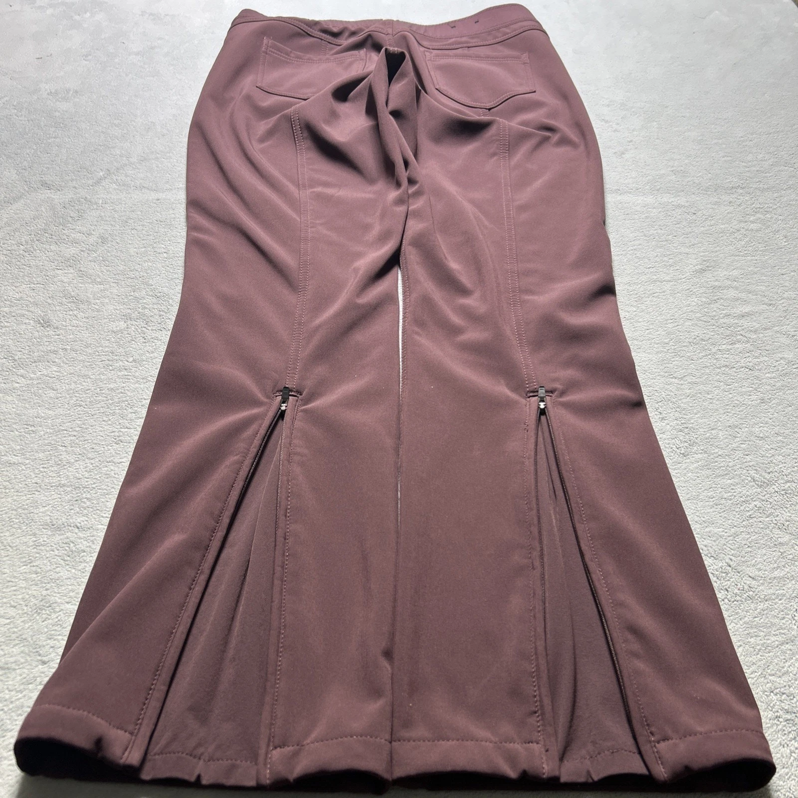Kuhl Frost Softshell Pants Womens 8 33x30 Adjust Flare Bootcut Wide Leg Baggy