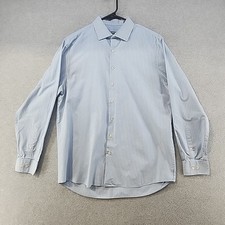 Unlisted A Kenneth Cole Product Long Sleeve Button Up Light Blue Mens Size Large