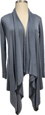 Lululemon Universal Wrap Cashmere blend Cardigan Draped Waterfall Sweater Blue 6