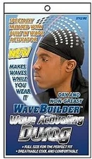 Wavebuilder Premium Hair Wave Activating Durag, Black