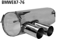 Bastuck V2A Sportauspuff +Adapter BMW 1er E81 E87 116-120i ab 2007 2x76mm scharf