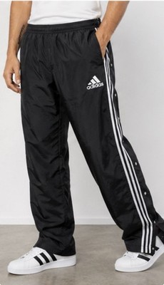 Vintage Adidas Nylon Track Pants Men s Large Black Snap/Zip Warm Up Pants