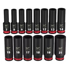 Milwaukee Tool 49-66-7008 14 Pc. Shockwave Impact Duty 3/8 In. Drive Metric