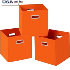 Sturdy Collapsible Storage Bins W/ Dual Handles Organizing Toys Clothes Crafts