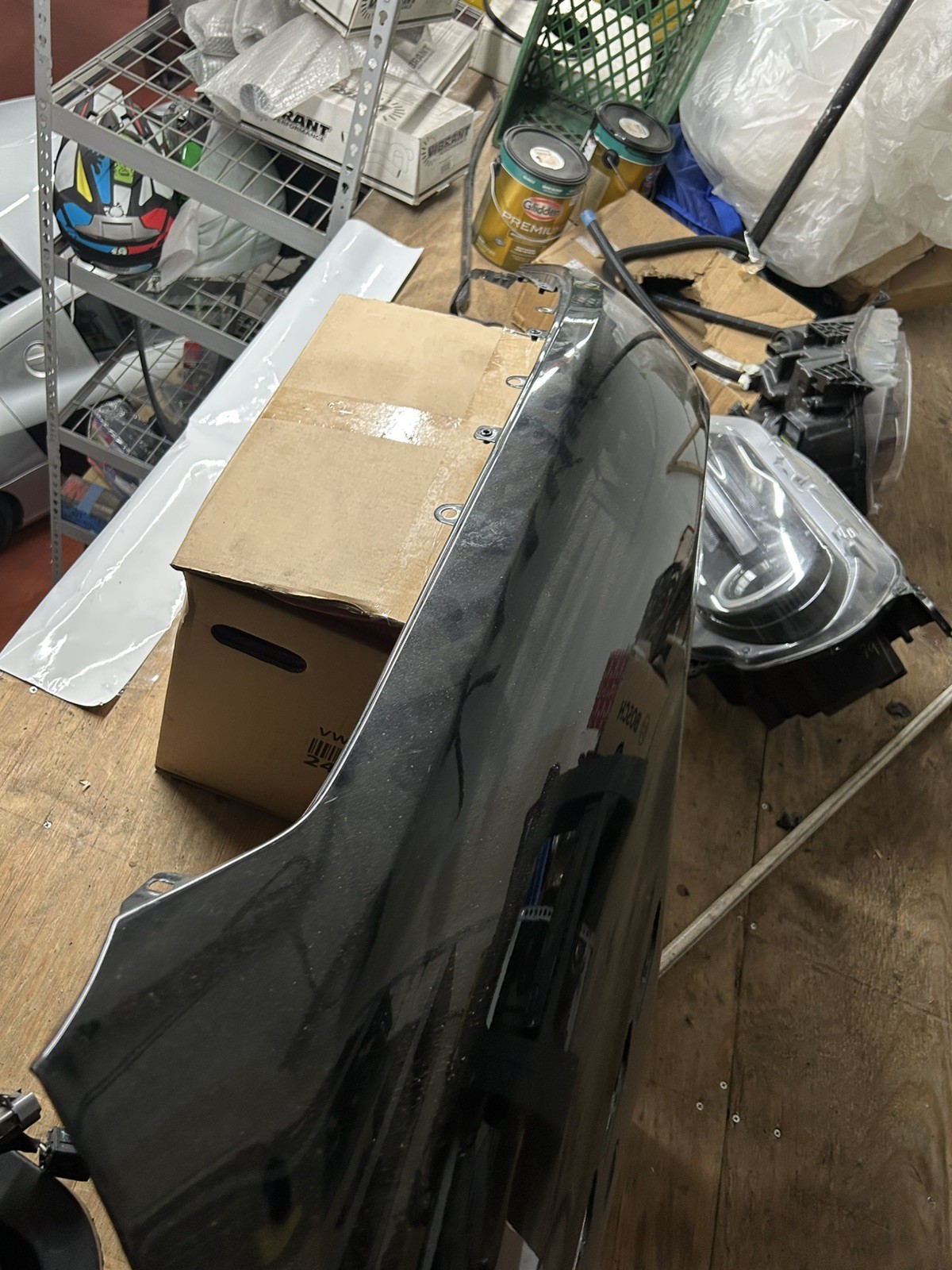 08-19 MASERATI GRANTURISMO FRONT RIGHT PASSENGER SIDE FENDER ASSEMBLY BLACK OEM