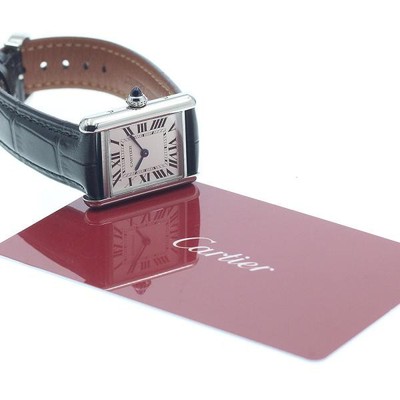 Cartier Tank Must SM Watch SS Leather Large Black & Steel Tank Must Watch | Cartier US main image 2