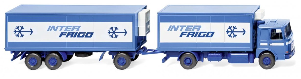 Camion-remorque MAN 4X2 Interfrigo WIKING miniature routière 1/87 remorque 3 essieux HO