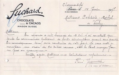 63 CLERMONT FERRAND dealer PIERRE JEANNERET 1917 cocoa