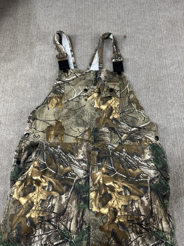 Men’s Realtree Hardwood Camo Bib Overalls Large Hunting Farming Fishing - Picture 3 of 8