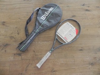 Wilson Ultra PWS Graphite Tennis Schläger 80er Jahre L 4 1/2 Schlägerhülle Rarit