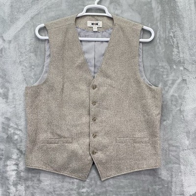 Joseph Abboud Suit Vest Men's Size XL Waistcoat 5 Button Casual brown dress