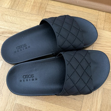 ASOS DESIGN Sandalen Badelatschen Schwarz ges...