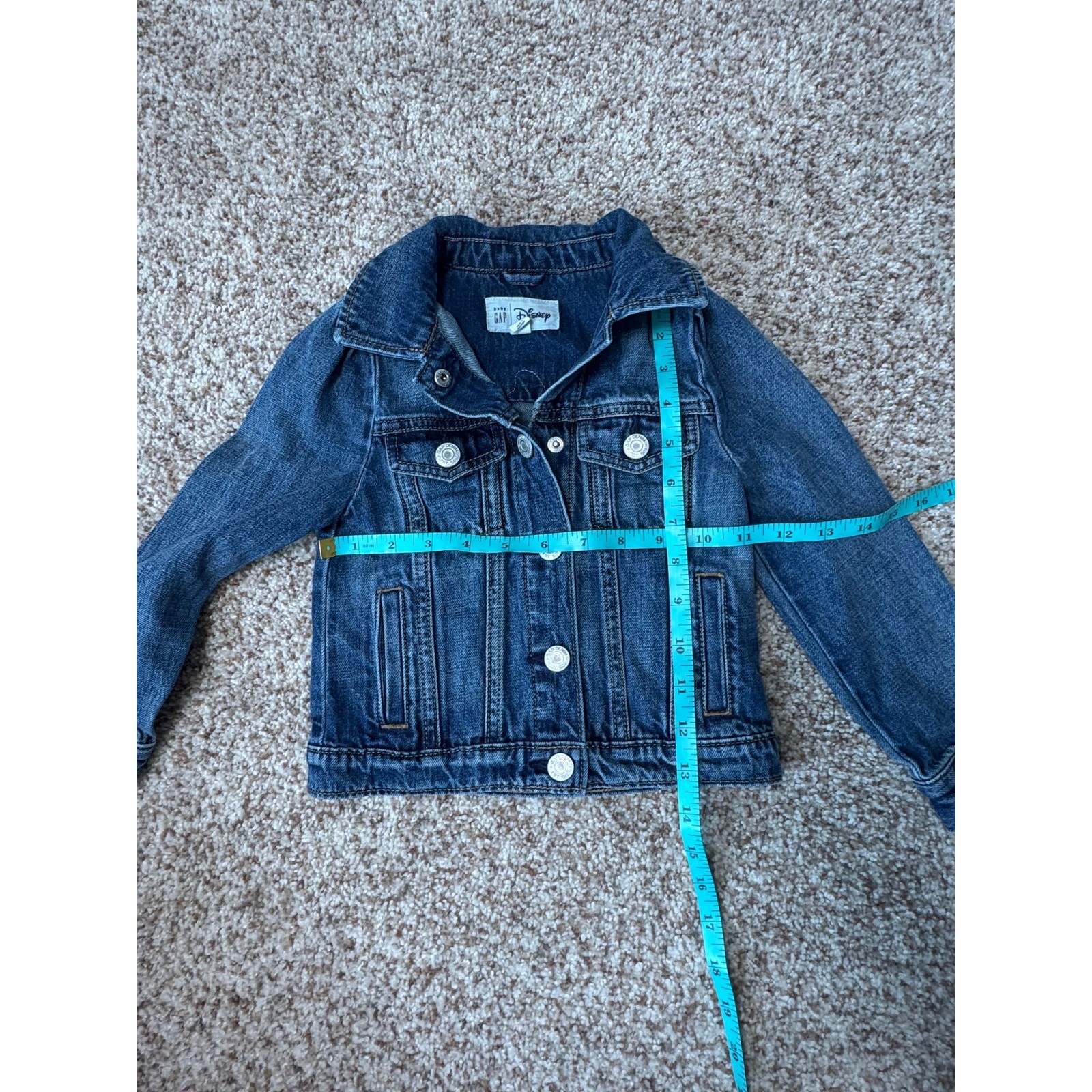 BABY GAP X DISNEY Girls Denim/Jean Jacket size Girls 4, Disney Minnie Mouse image 7