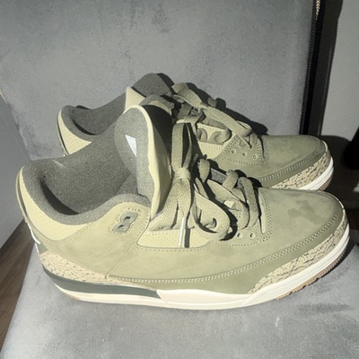 #ad Nike Air Jordan 3 Men’s Green Mid Top Lace Up Sneakers Rubber Outsole $145.00