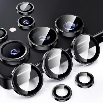 Für Samsung S25Ultra Kamera Linsenschutz mit Metallring und Glasschild