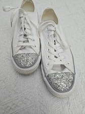 Converse Womens Chuck Taylor All Star Femme Toecap Sparkle 8M READ