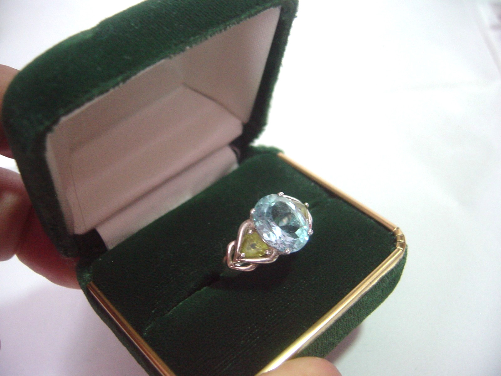 superb Solid Silver chunky Ring-superb swiss blue… - image 3