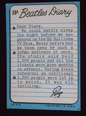 ビートルズ　TOPPSトレーディングカード「Beatles Diary 」 Beatles Diary Series Topps Trading Card 25A | eBay