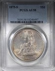 1875-S Trade Dollar Pcgs Au58 Lightly Circulated Type Coin