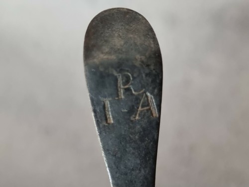 Antique solid silver spoon hand made marked IRA! Please read description. LD8y