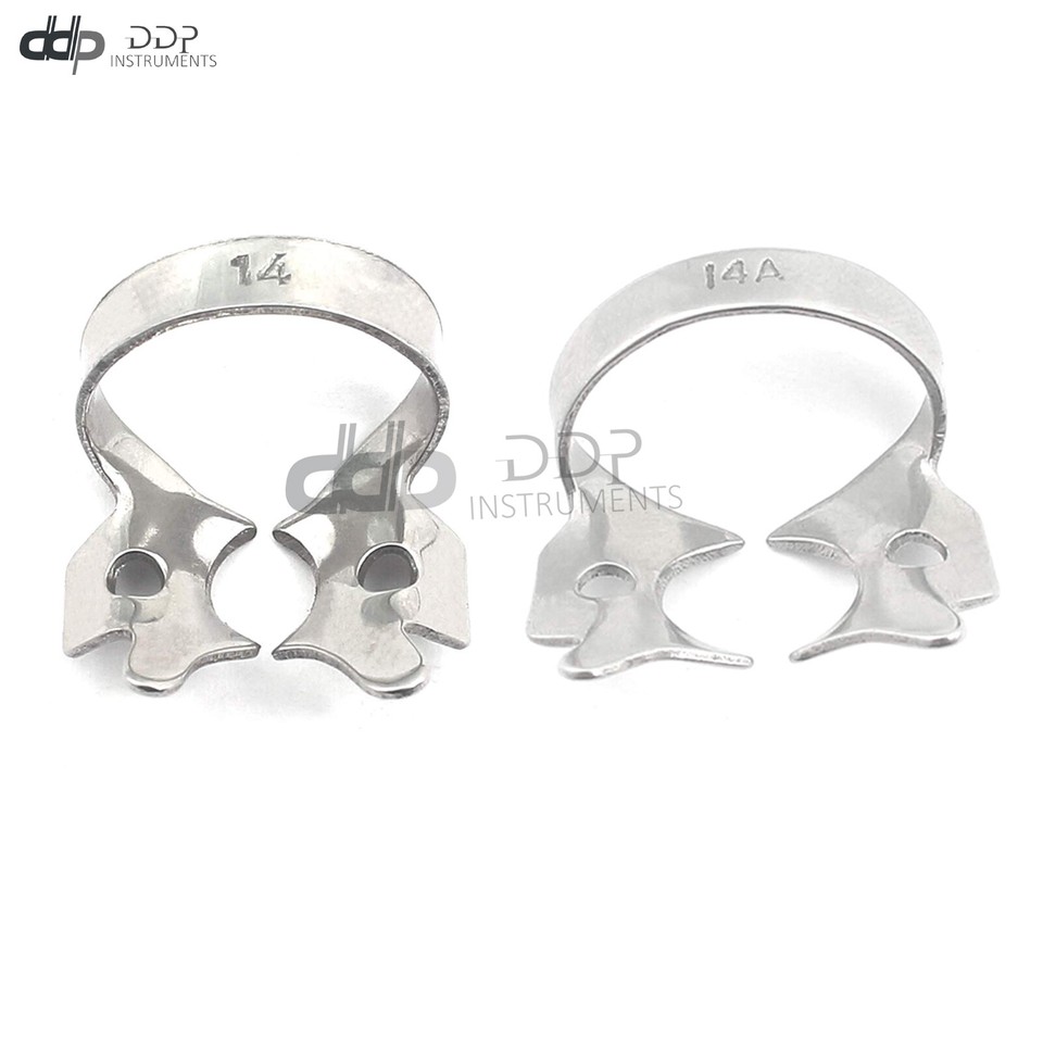 Lot De 6 Pinces à Digue Dentaire N°14A - Pour Molaires, En Endodontie