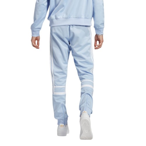 adidas ORIGINALS ADICOLOR CLASSIC CUTLINE TRACK PANTS JOGGERS SKY BLUE RETRO NEW - Picture 2 of 6