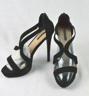 forever 21 black strappy heels