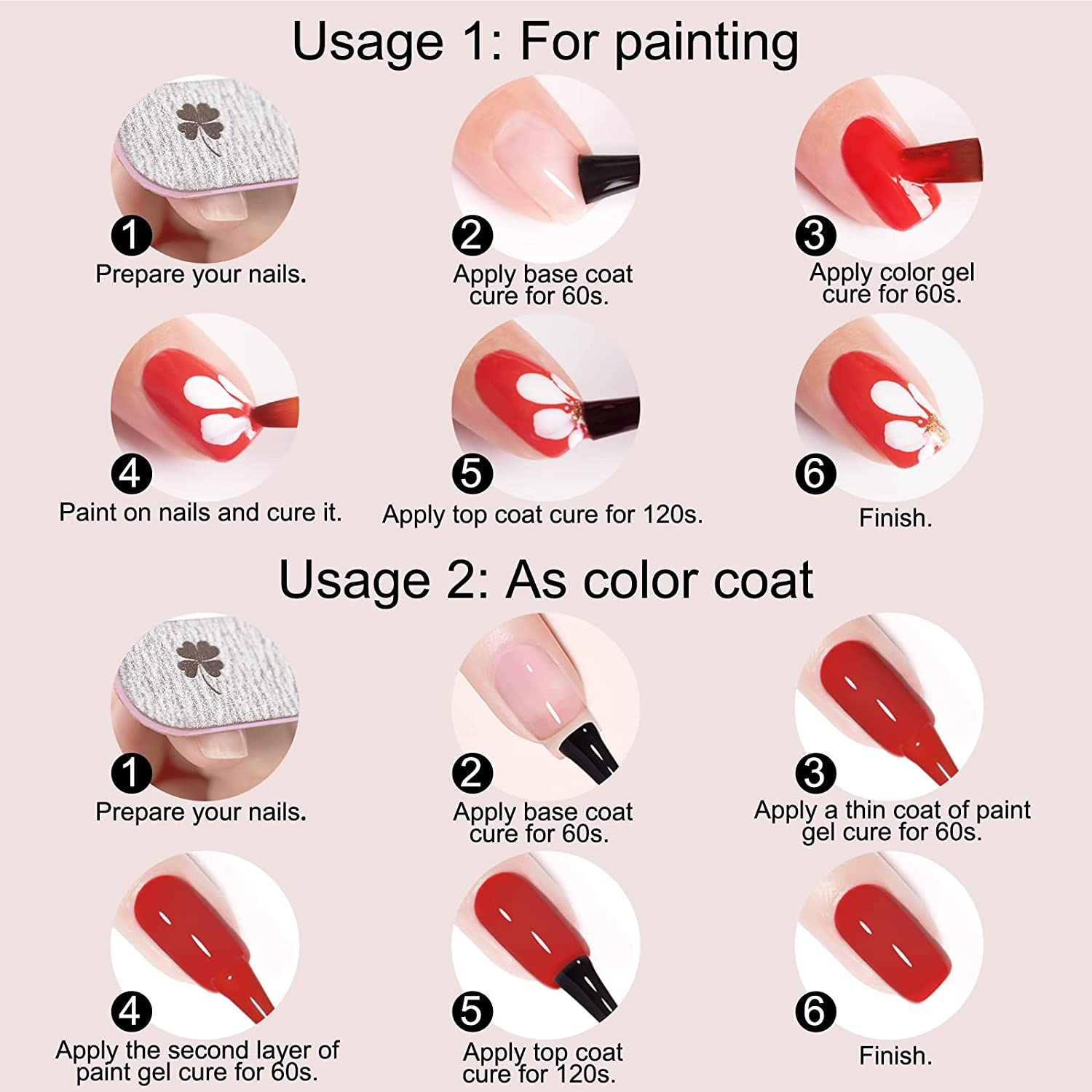 VENALISA Gel Paint for Nails Art Kit, 60 Colors Solid Gel Polish Set