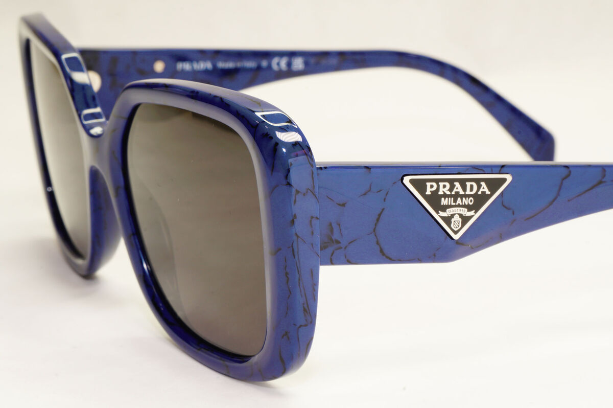 Prada Sunglasses Blue Black Triangle Symbole Marble PR10ZV Prada Sunglasses Blue Black Triangle Symbole Marble PR10ZV
