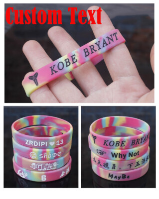 2pcs Custom Classic Silicone Wristbands - Personalized Rubber Bracelets