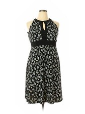 Eliza J Women Black Casual Dress 14 Petites