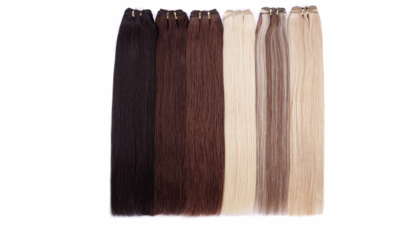 Smartinnov Hand Tied Human Hair Weft Sew In Extensions 22Inch 120Grams #1B Natural Black Straight Remy Human Hair Hand Tied Weft Hair Extensions Double Weft Sew In Hair Bundles - Foto 12