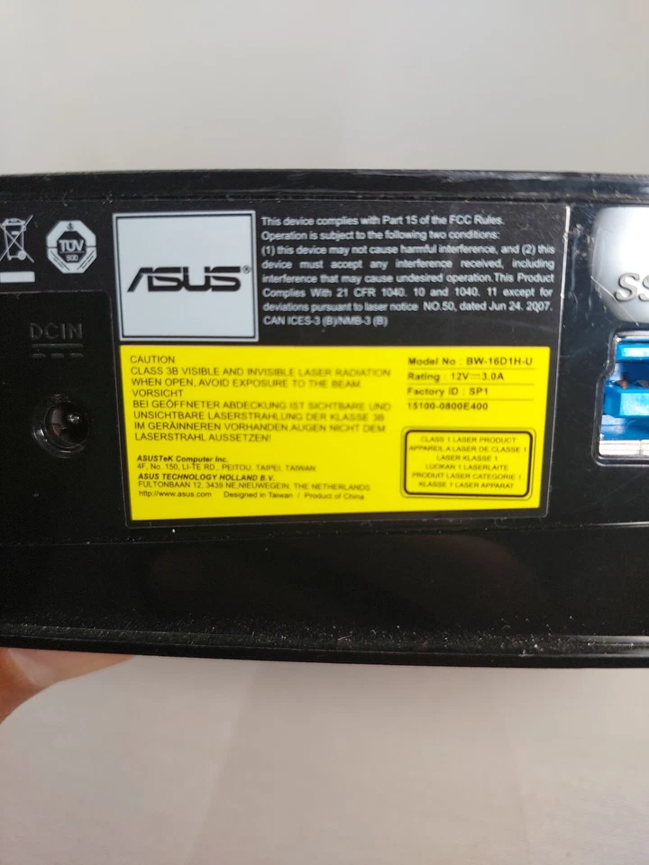 Combo Blu-ray DVD externo genuino ASUS - BW-16D1H-U SOLO PARA PIEZAS SIN PROBAR  Foto 4 de 4