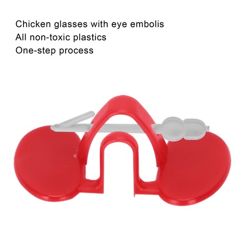 (Double Beam)100PCS Chicken Eye Protector Pinless Set Poultry Blinders Chicken - Picture 6 of 12