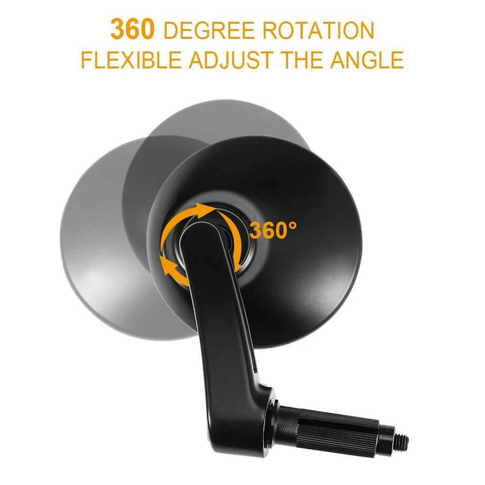 Espejos retrovisores laterales redondos para manillar de motocicleta de 7/8"" 1"" para Ducati Scrambler 1100 Foto 3 de 4