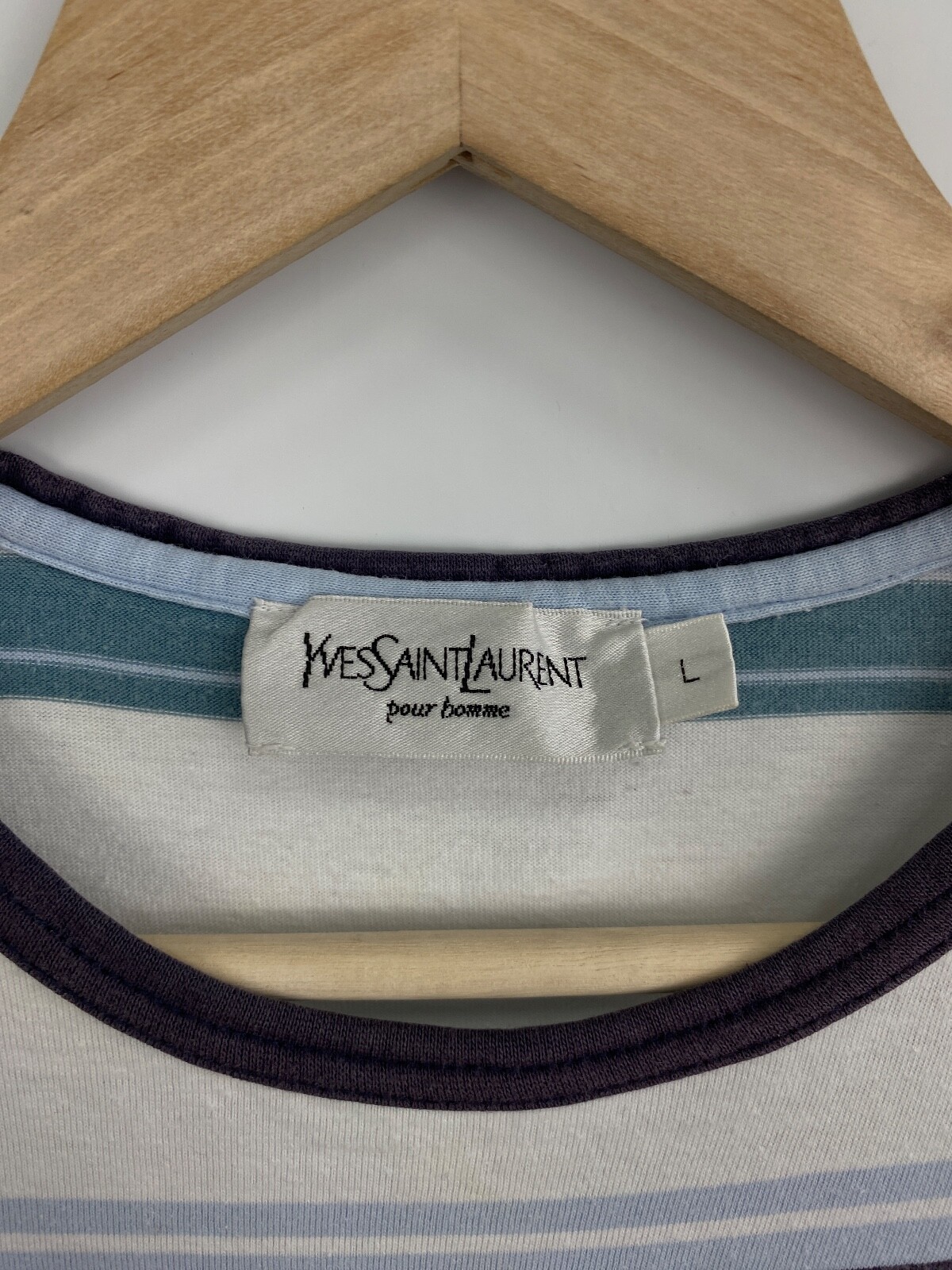 T shirt vintage anni '90 Yves Saint Laurent YSL rara retrò Y2K taglia L multicolore