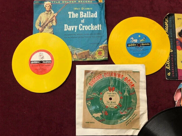 Disney Snow White Davy Crockett Vinyl Peter Cottontail records - Imagem 2 de 4