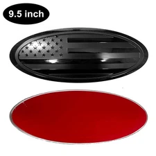 9.5inch For 2015-2021 Ford F-150 FRONT GRILLE Tailgate US Flag Oval Emblem Badge