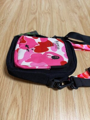 A BATHING APE Camouflage Shoulder Bag PINK 17 × 12 x 6.5㎝ strap