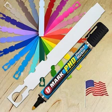 Wrap Around Plastic Nursery Garden Tree Label Plant Tag WHITE 7"x 3/4" w/ Marker