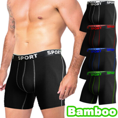 4/8 Pack Men Bamboo Underwear Breathable Boxer Briefs Moisture-Wicking Shorts