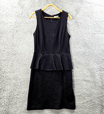 Target Womens Pencil Dress Size 14 Black Stretch Knit Sleeveless Peplum