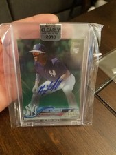 2018 Topps Clearly Authentic Autographs Green #CAAMA Miguel Andujar /99 ROOKIE 