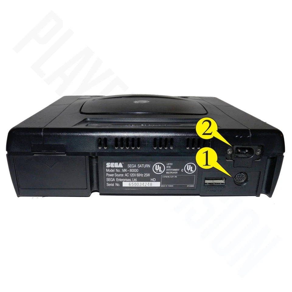 Sony PlayStation PSX / PS1 / PS2 FAT Replacement Polarized AC Power Cord – 5ft - Image 2 of 3