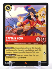 Disney Lorcana TCG Into the Inklands Captain Hook Master Swordsman 105/204 Rare