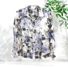 Coldwater Creek Shirt PS Petite Small Purple Floral Button Front No-Iron Cotton 