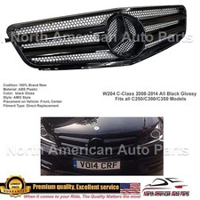 C250 C300 C350 C230 All Black Grille Black Star 2008 2009 2010 2012 2013 14
