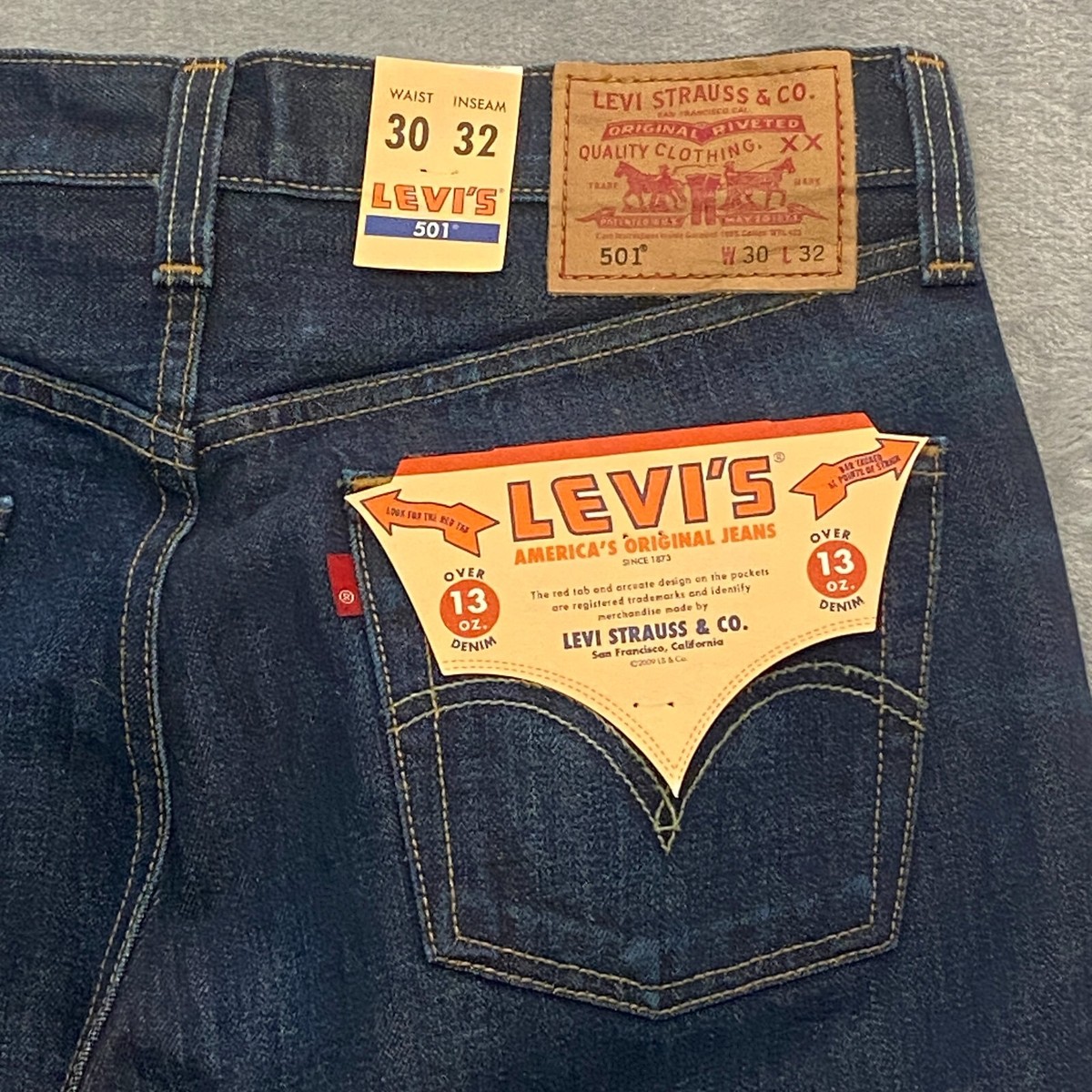 Levi's 501 Original インディゴ 32 新品 Levi's｜501(R)'90S ジーンズ アンクル ミディアムインディゴ